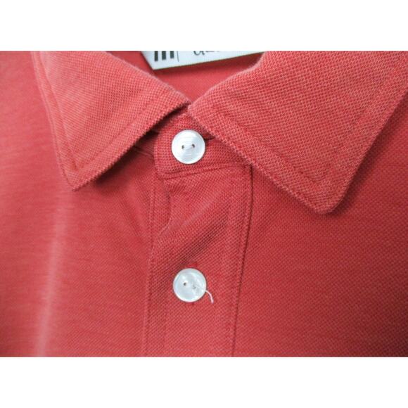Travis Mathew Golf Polo Shirt Men Medium Red Pima Cotton Blend Short Sleeve Logo - Picture 5 of 16